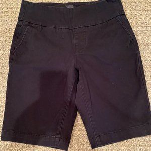 Jag Jeans Pull On Shorts Sz 4 Black Twill